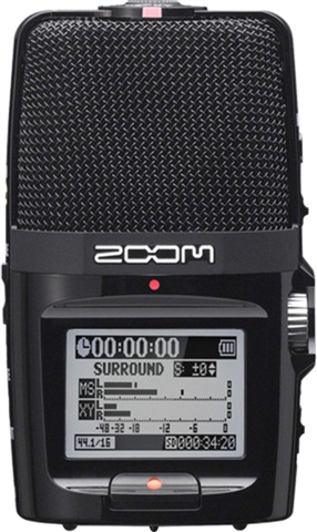 New Zoom H2 Handy Recorder popular Stereo Recording Microphone & Attachments Open Box